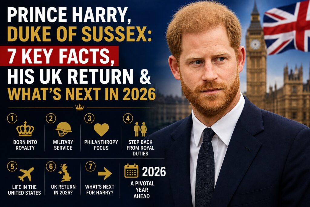 Prince Harry Duke of Sussex 7 key facts, UK return and what is next in 2026